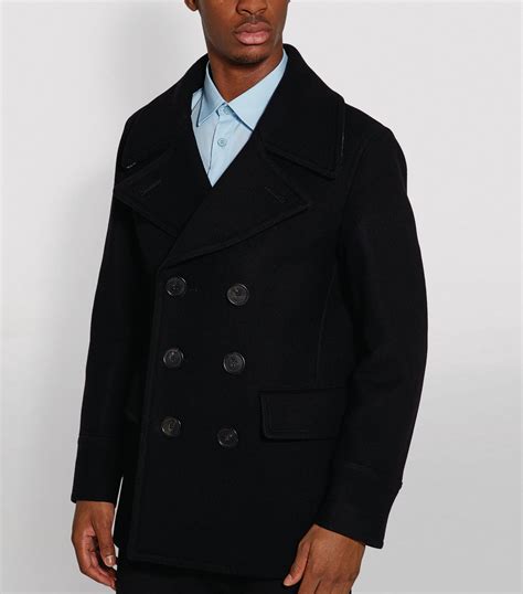 burberry brit peacoat herren|burberry pea coat.